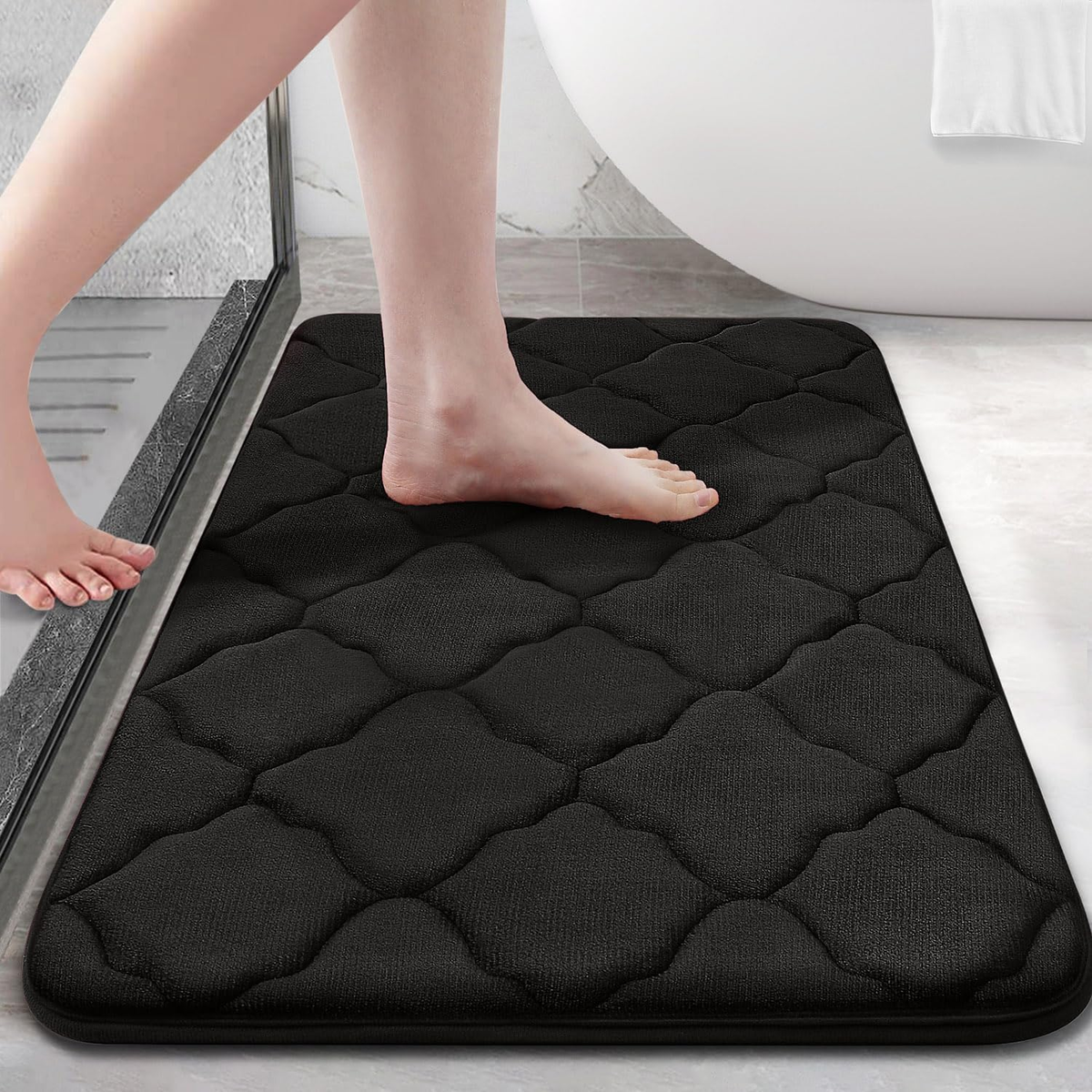 Memory Foam Bath Mat Rug 24X16, Ultra Soft Non Slip and Absorbent