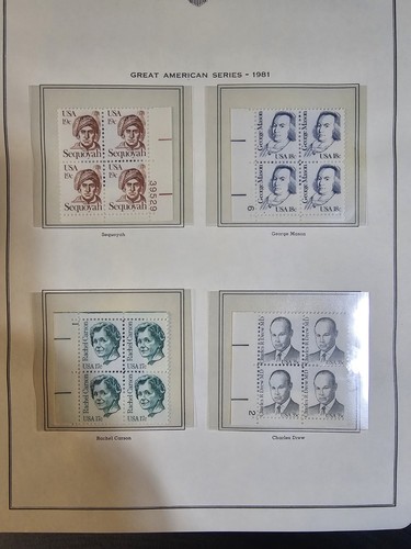 U.S. Great Americans Plate Block Set MNH Scott #1844-1869, 2168-2196 & 2933-2943 - Picture 13 of 24