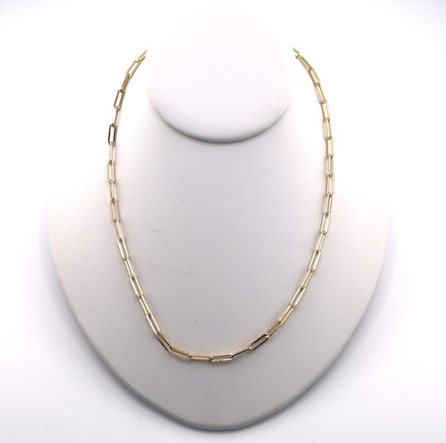 Modern Elegance Women's14k Gold-Plated Paperclip Cable Link Necklace 19.5in
