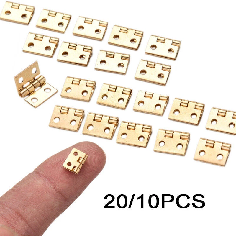 100pcs Mini Brass Hinge For Small Craft Door Box Accessories Gold 8 X 10mm