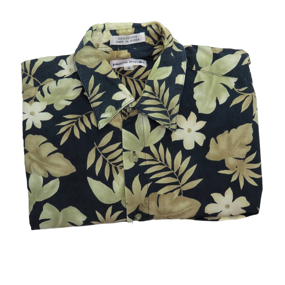Pierre Cardin 1990s Vintage Hawaiian Button Down Shirt Tropical Unisex Medium - Image 2 of 4