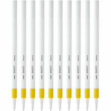 Uni Emott Fineliner Pens 0.4mm Yellow - Set of 10 - Water‑Resistant Ink