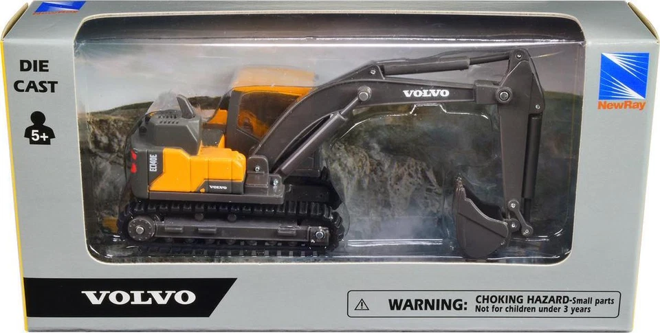 Volvo EC140E Track-Type Excavator Yellow Diecast Model by New Ray - Image 2 of 4