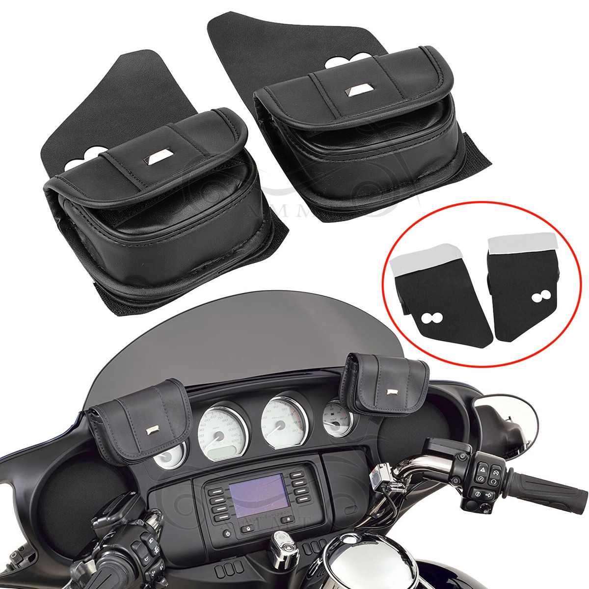WINDSHIELD BAG 4 ハーレー For Harley Touring Street Glide Special FLHXS Black Dual