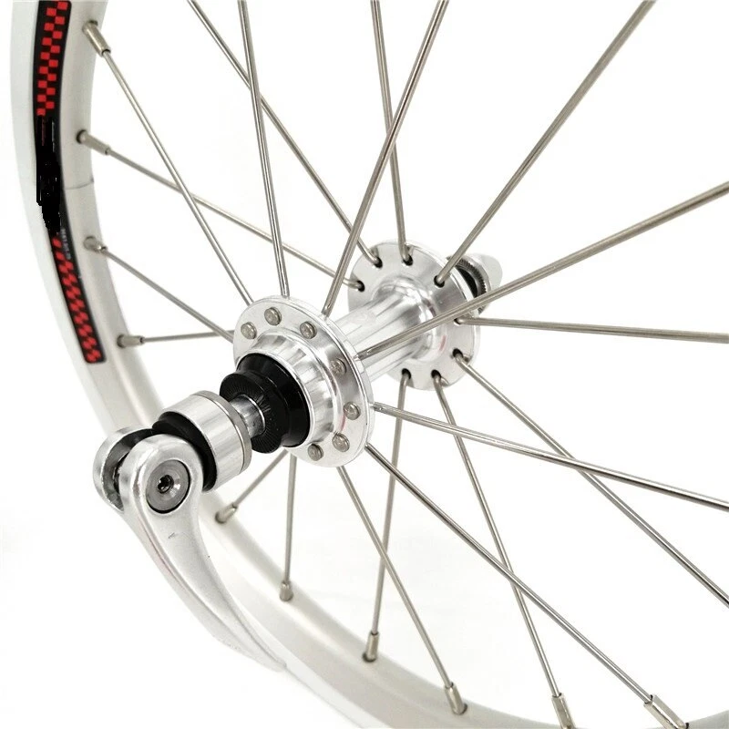 14inch BYA412 Folding Bike Wheelset 74/85mm Bearing Hub Double Wall Rims 20Holes - Image 4 of 4