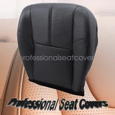 For 2007 - 2013 Chevy Silverado Avalanche Driver Bottom Leather Seat Cover Black