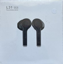 Black L 31 Bluetooth Headset True Wireless Stereo. Condition New, In Box.