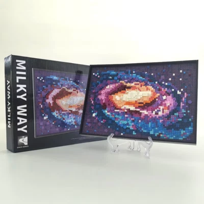 BIBILOCK 3D Milky Way Galaxy Building Blocks Art Set - Nebula Home Decor Gift