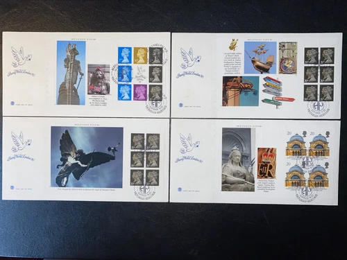 1990 LONDON LIFE PRESTIGE BOOKLET PANES STUART FDC & ALEXANDRA PALACE SHS CV £35