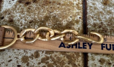 VTG SANDY DUFTLER Leather With Gold Chain Links And Tussle  display picture 1