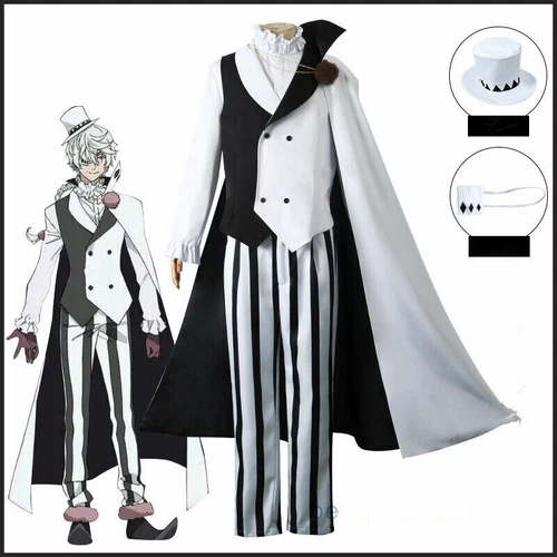 Bungo Stray Dogs Season 3 Osamu Dazai Men Cosplay Costume Halloween Outfit Wig - Picture 36 of 43
