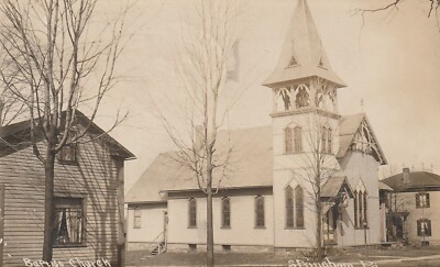 Vintage RPPC real photo pc BAPTIST CHURCH SPRINGBORO PA 1908 Crawford ...
