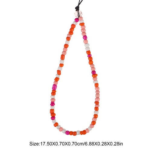 8 Pcs Mobile Phone Chain Cellphone Charm Strap Colorful Beaded Lanyard Wrist - Zdjęcie 8 z 11
