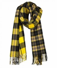 J. Lindeberg Men's Multi Check Wool Scarf FMAC07236 K099 Daylilly One Size NEW