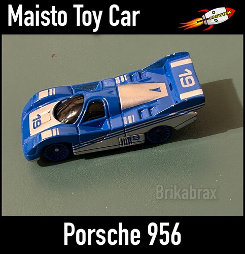 Maisto Porsche 966 Diecast Metal & Plastic Toy Car (Blue Racing Car) - Picture 2 of 7
