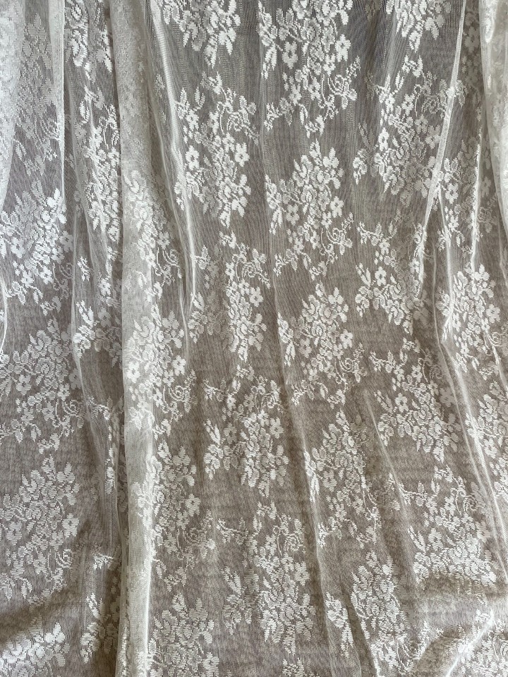 HUGE 60"X96" EX LAURA ASHLEY FLORAL NET/LACE CURTAIN PANELS eBay