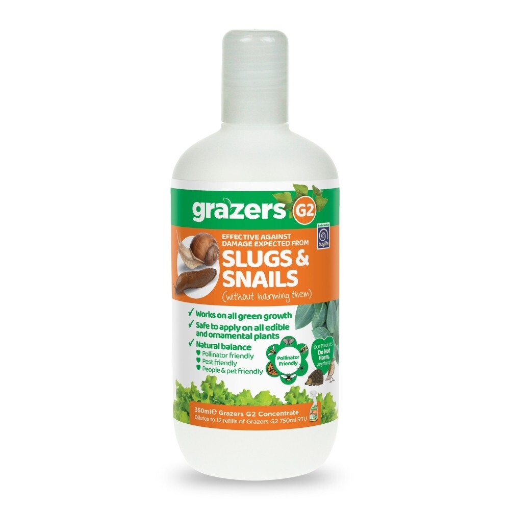 Grazers Natural Slug & Snail Repellent Spray Deter Garden Pests Concentrate G2