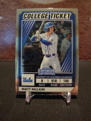 Matt McLain Cincinnati 2022 Panini Elite Extra Edition College Ticket Optic