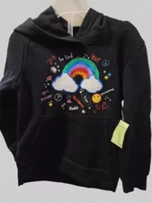 Girls Extremely Me Hooded Sweatshirt Rainbow Flip Sequin New Size 4