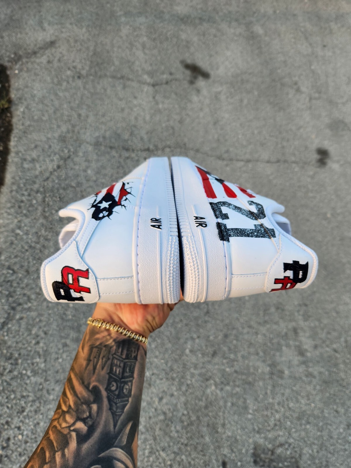 🇵🇷  Nike Air Force 1 ROBERTO CLEMENTE PR Custom / Girls Gs Women Men AF1 🇵🇷 image 5