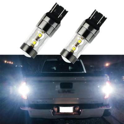2x White 6000K LED Backup Reverse Light Bulbs For GMC Sierra 1500 2500 3500 HD