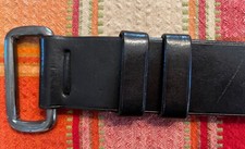 Vintage Wide Heavy Black Leather Women s Belt, Small