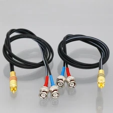 1Pair RCA Phono to 2x BNC Male Cable 1~16FT For​ Quant Asylum QA40x audio tester