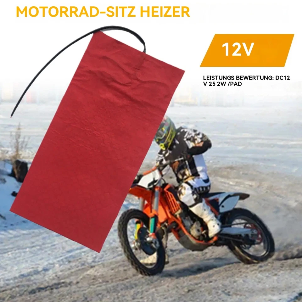 Für ATV Roller 12V Motorrad Sitz Heizung Pad Heizgerät Heizkissen mit Schalter - Bild 4 von 4