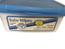 Vintage Baby Wipes Empty Container 1991 Photo Prop Lid Is Loose