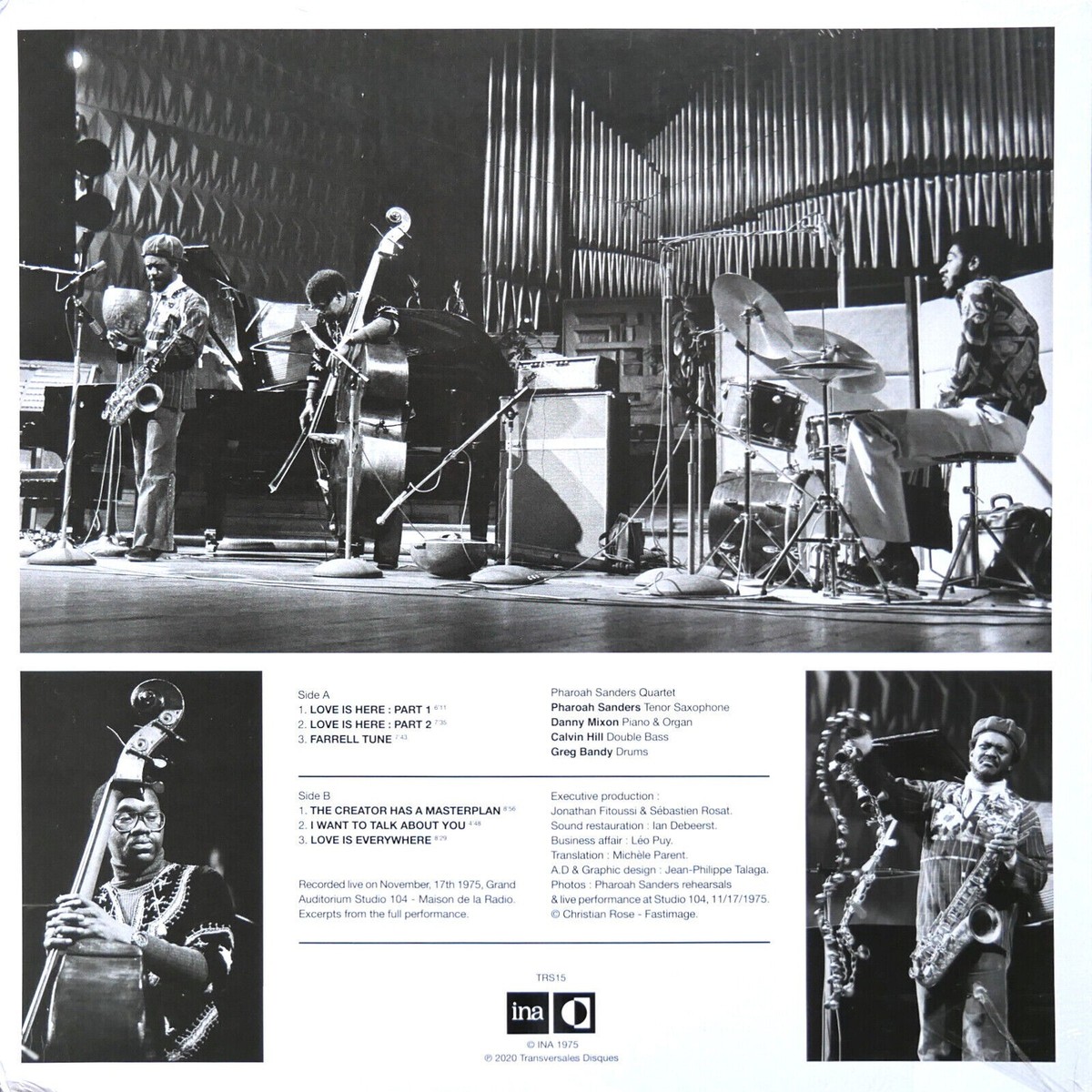 PHAROAH SANDERS Live In Paris 1975 LP TRANSVERSALES DISQUES