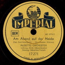 SCHURICKE-TERZETT Am Abend auf der Heide / Rosamunde 78rpm Schellackplatte S6832