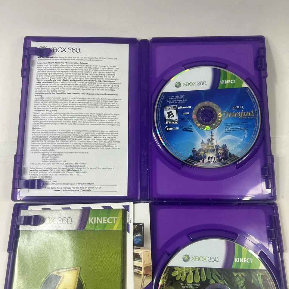 XBOX 360 Kinect 3 Game Lot - Kinect Adventures, Disneyland, Steel Battalion CIB - Image 3 of 4