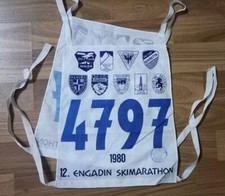 Vintage skier number, Engadin Skimarathon 198...