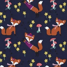 MICHAEL MILLER "LIL' FOXY" NAVY by the 1/2 yard