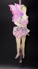 LAUGHING MOON MADE IN USA WOODEN TOY JUMPING JACK PUPPET FLOWER FAIRY 17" H