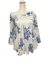 Free People Size Small Francesca Boho Mini Dress  Floral Long Sleeve V-Neck