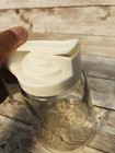 GEMCO Vintage 1970s Glass Syrup Dispenser Jar With White Plastic Lid USA — photo 4
