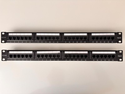 Netyzon.  24 Port Cat 6 Keystone Patch Panel, Unshielded, Rack 19'', (nrb)