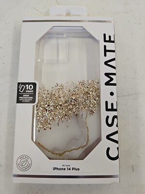 Case-Mate Apple iPhone 14 Plus Case - White/Gold Karat Marble