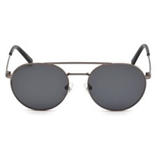 Timberland TB9158 08D Silver Round Aviator Polarized Sunglasses Frame 54-18-145