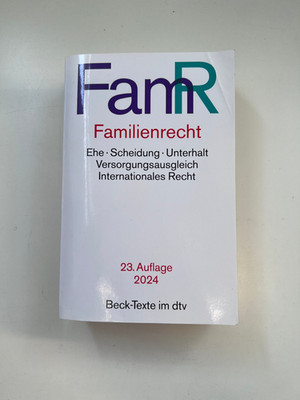 Familienrecht (FamR) Beck-Texte im dtv   23. Aufl. 2024 | Ehe, Scheidung, Unterh