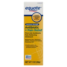 Equate Maximum Strength Antibiotic & Pain Relief Ointment, 1 oz
