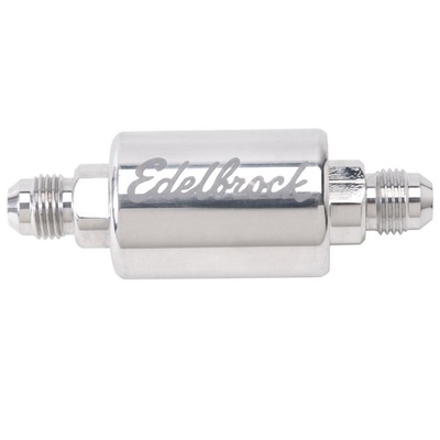 #ad EDELBROCK 8129 REPL POLISH FILTER #8128 Gasoline; In Line; 6AN Inlet Outlet; 40 $64.87