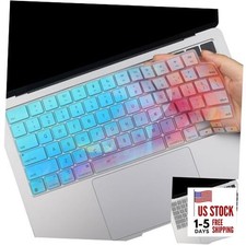2 Pack Keyboard Cover Skin for 2025-2023 MacBook Air 13" 15" M4 M3 Colorful TPU