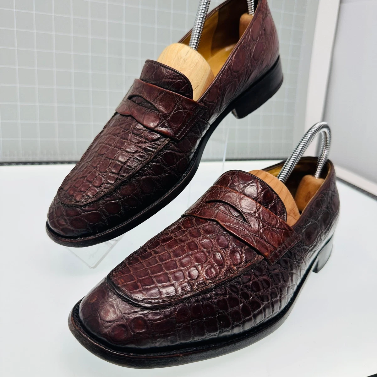 Gravati Men’s Leather Cap Toe Brown Tie Loafers Gravati Shoes products for sale | eBay main image 4