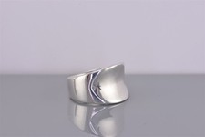 Sterling Silver 14mm Polished Concaved Modernist Solid Band Ring 10g 925 Sz: 7