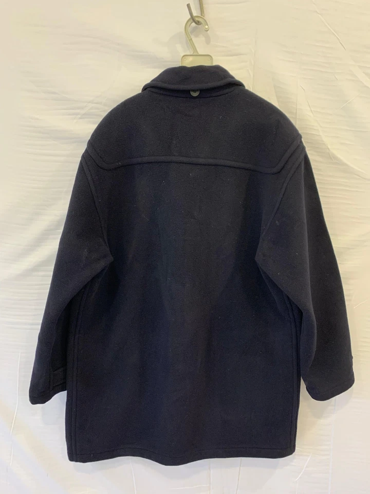 Abrigo de Lona de Lana Ermenegildo Zegna Yachting Hombres Se Ajusta XXL Azul Marino Toggle Italia #130 Foto 2 de 4