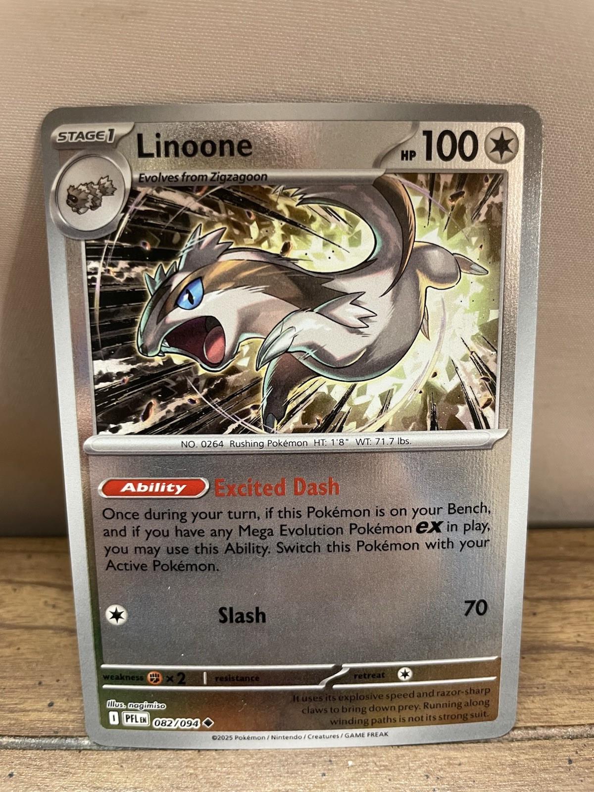 Linoone 082/094 Me02: Phantasmal Flames Reverse Holo