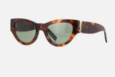 Image of  New SAINT LAURENT YSL M94 Havana Black Brown Green Gold Cat-eyes Sunglasses
