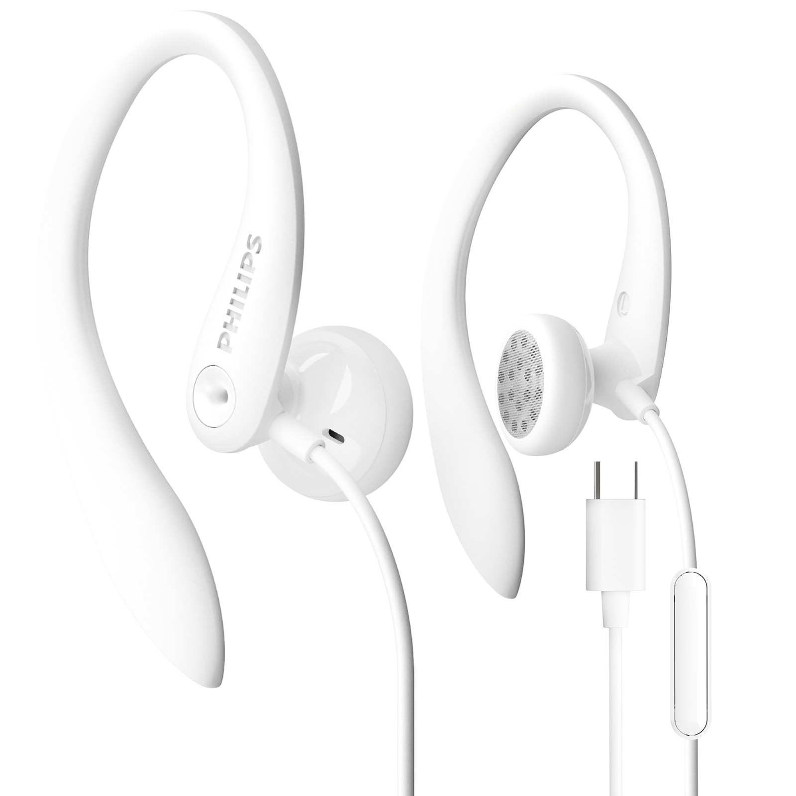 Philips USB-C Wired Earbuds w/mike Over-Ear Sport Earhooks G